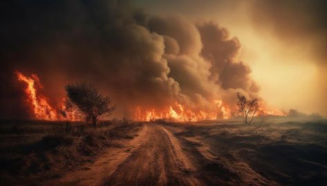 Free AI Image | Burning forest fire destroys natural environment outdoors generated by AI Burning Forest, Forest Fire, Wanderlust Travel, Save The Planet, Natural Environment, Battlefield, Free Photo, Jeep, Hawaii