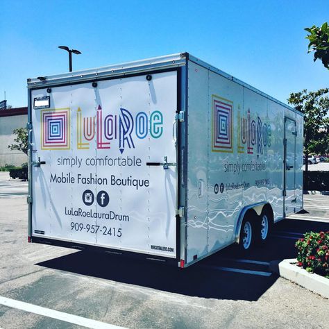 This Customer Spotlight features one of Norco Trailers’ recent customer’s DIY… Lularoe Room, Boutique Trailer, Travel Boutique, Enclosed Trailer, Car Hauler, Trailer Diy, Fashion Truck, Boutique Inspiration, Enclosed Trailers