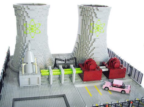 Springfield Nuclear Power Plant | The main feature and attra… | Flickr Lego Mansion, Lego Police Station, Lego Farm, Springfield Simpsons, The Simpsons Christmas, Simpsons Christmas, Lego Simpsons, Power Towers, Minecraft City Buildings