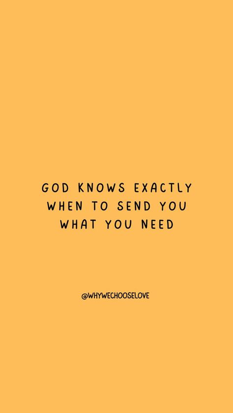 God knows exactly when to give you what you need. Wait on God andHis timing. It might be a bit stressful but the reward is worth it. Patience pays. #trustgod #whywechooselove #godstiming #trust #waiting #whileimwaiting #godspeed Wait On God, God's Timing, Waiting On God, Gods Timing, Trust God, Worth It, Spirituality, Quotes