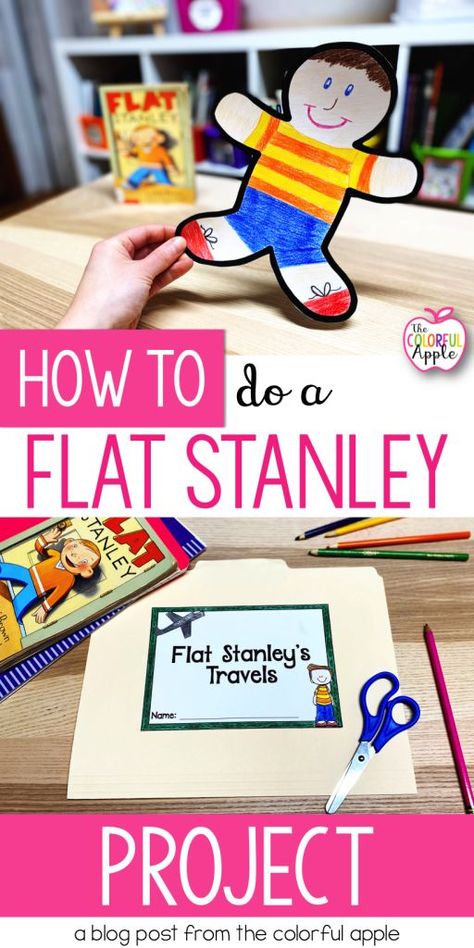 How to do a Flat Stanley project in your classroom - all the steps you need!  This blog post includes Flat Stanley ideas to complete this activity with your elementary students.  Includes a free checklist to guide you.  Your kids will love the Flat Stanley project! Flat Stanley Activities, Flat Stanley Template, Reading Engagement Strategies, Flat Stanley Project, Elementary Literacy Activities, Special Education Teacher Gifts, Flat Stanley, Elementary School Counseling, Elementary School Classroom