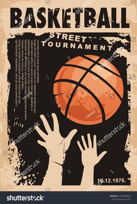 Grunge Poster Design, Poster Design Competition, Basketball Banners, Grunge Posters, Street Basketball, Bola Basket, Poster Design Layout, Basketball Posters, Basketball Tournament