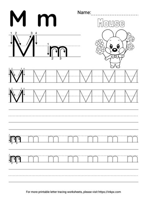 M Printable Letter, Letter M Tracing Worksheet, Letter M Kindergarten, M Is For, Letter M Worksheets For Preschool, M Tracing Worksheet, Letter Tracing Printables Free, Letter M Activities For Preschool, Letter M Worksheet