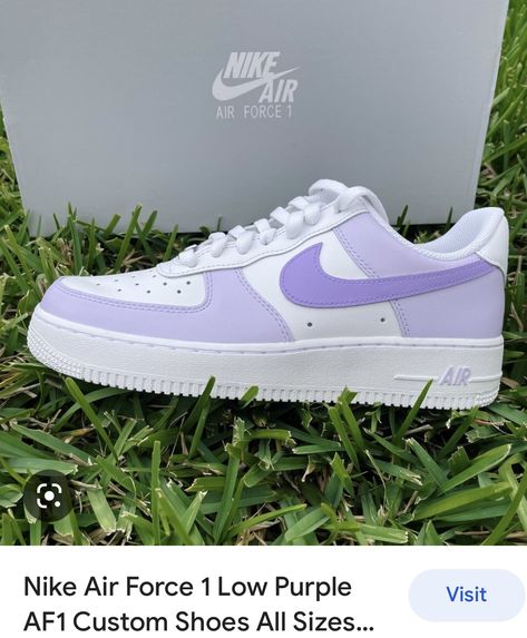 Nike Shoes Women Lavender, Lavender Air Force 1, Nike Air Force 1 Custom Purple, Nike Air Force 1 Purple Low-top, Nike Air Force 1 Pastel Purple, Nike Shoes Air Force, Nike Trainers, Preppy Shoes, Disney Inspired Fashion