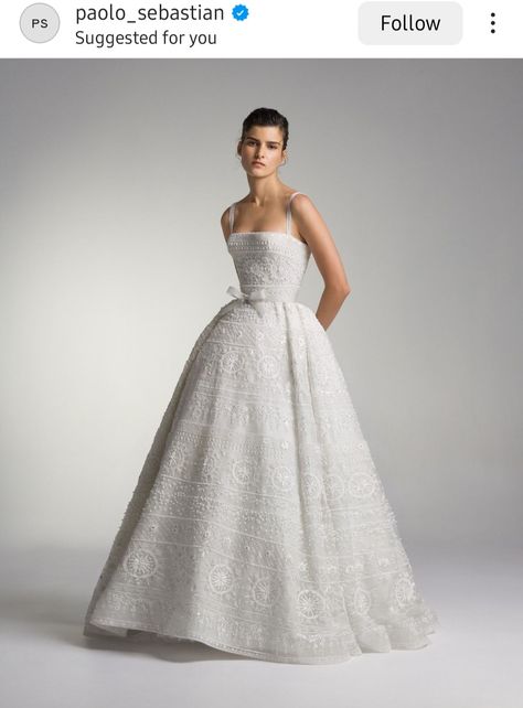 Paolo Sebastian Wedding Dress, Italian Folk Art, Organza Ball Gown, Paolo Sebastian, Exquisite Gowns, Dream Wedding Ideas Dresses, Princess Bride, Gala Dresses, Silk Organza