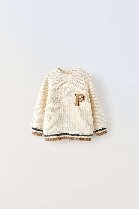 Baby Boys' Knitwear | ZARA United States Crochet Knit Dress, Varsity Sweater, Knitted Hood, Button Sweater, Open Knit Sweater, Knit Sweatshirt, Kids Sweater, Softest Sweater, Knit Outfit