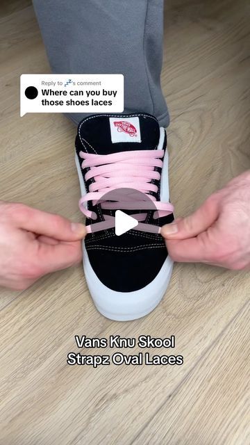 Ways To Lace Vans Old Skool, How To Lace Knu Skool Vans, How To Lace Vans Knu Skool, Vans Lace-up Sneakers For School, Cool Ways To Lace Shoes, Functional Vans Lace-up Sneakers, Trendy Vans Lace-up Skate Shoes, How To Lace Vans, Vans Off The Wall