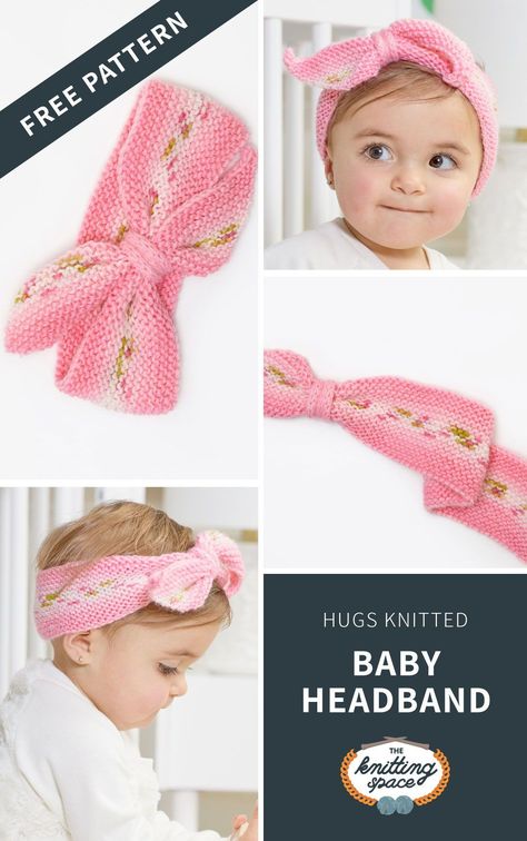 Craft this lovely knitted baby headband to keep your little one warm and put together. This easy knitting project is ideal for beginners or for those who are looking for an overnight knitting project. | Discover over 3,000 free knitting patterns at theknittingspace.com Baby Headband Knitting Pattern Free, Summer Knitting Projects, Spring Knitting, Knitting Space, Knitted Headband Free Pattern, Easy Knitting Patterns Free, Knit Headband Pattern, Easy Knitting Projects, Knitting Tutorials