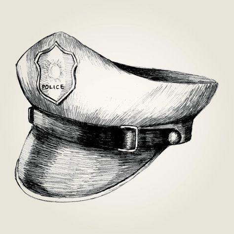 Police Cap. Sketch illustration of a police cap #Sponsored , #Paid, #sponsored, #Cap, #cap, #police, #Police Police Art Drawing, Cop Drawing, Cap Sketch, Police Illustration, Police Drawing, Chalkboards Ideas, Cap Illustration, Police Art, Quick Drawings