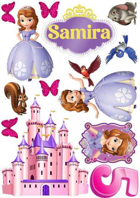 Sofia The First Topper Printable, 50th Birthday Cake For Women, Princess Theme Cake, Simple Cake Topper, Sofia The First Cake, Disney Princess Cake Topper, Sofia Cake, Spiderman Cake Topper, Paw Patrol Decorations