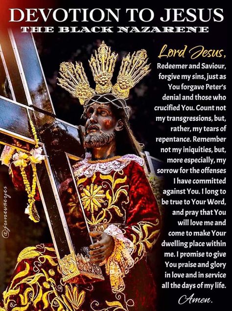 Black Nazarene, Anima Christi, Novena Prayers, Jesus Photo, Angel Prayers, Holy Rosary, Jesus Painting, Holy Week, Prayer Board