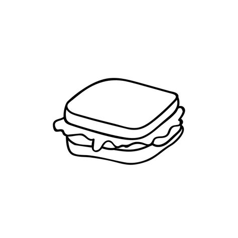 Sandwich Drawing Easy, Sandwiches Illustration, Sandwich Doodle, Sandwich Sketch, Sandwich Tattoo, Sandwich Image, Sandwich Vector, Sandwich Illustration, Sandwich Drawing