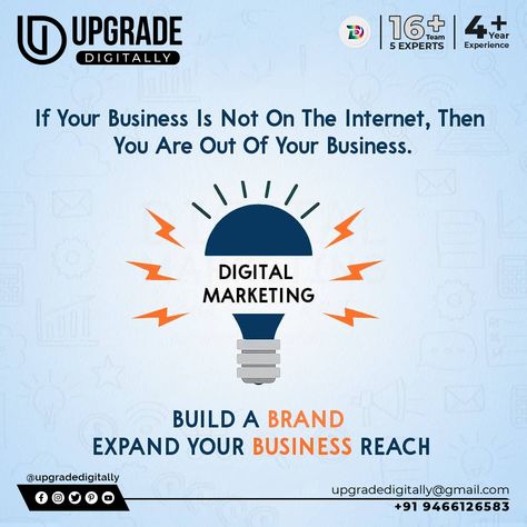 Don't let your business get left behind in the digital age 🙂!! Embrace the opportunities of #digitalmarketing and take your brand to the next level �😃 with the best digital marketing services in Kurukshetra! - For any queries contact : 📱 +91 94661-26583 📧 : mailto:upgradedigitally@gmail.com - - - #UpgradeDigitally #kurukshetra #India #socialmediamarketing #digitalmarketingagency #instagrammarketing #digitalmarketingservices #facebookmarketing #onlinemarketing Advertisement Campaign, Creative Marketing Campaign, Online Website Design, Advert Design, Social Media Marketing Company, Business Quote, Cupcake Drawing, Digital Marketing Quotes, Business Promo