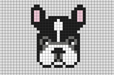 French Bulldog Pixel Art #DomesticAnimal #crafts Wedding Ideas Lavender, Wedding Ideas October, October Wedding Ideas, Furniture Minecraft, Lavender Wedding Ideas, Rings Fun, Cross Stitch Necklace, Cross Stitch Pattern Maker, Blue Wedding Rings