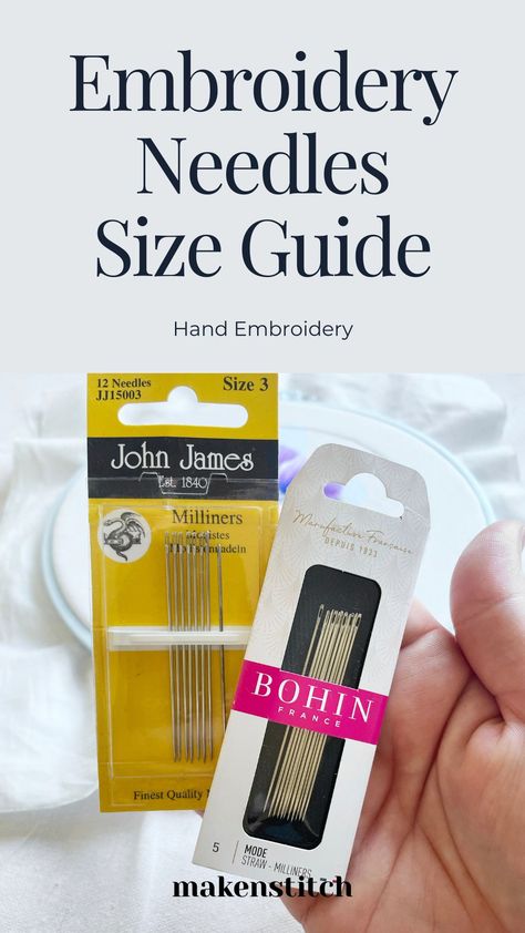 Explore our comprehensive hand embroidery needles guide. Learn about types, sizes, and uses to elevate your embroidery skills. Embroidery Needles Guide, How To Thread Embroidery Needle, Basic Embroidery, Kid Projects, Hand Work Embroidery, Types Of Embroidery, Crafty Kids, Beading Needles, Embroidery Supplies