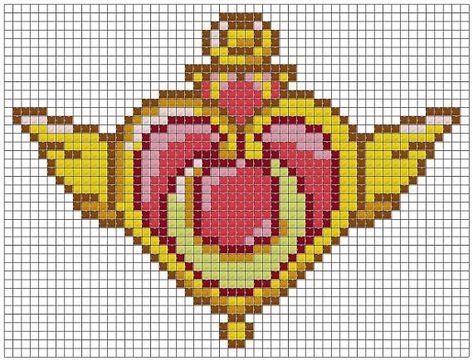 Sailor Moon Embroidery Design, Sailor Moon Pixel Art, Sailor Moon Cross Stitch, Moon Cross Stitch Pattern, Moon Cross Stitch, Graph Paper Designs, Art Kawaii, Pixel Art Grid, Graph Paper Art