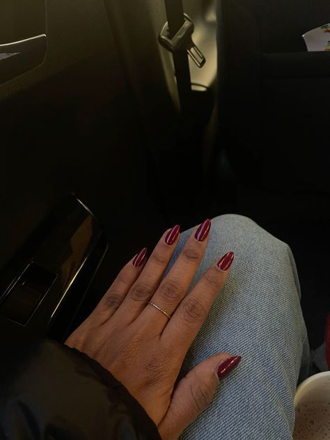 Cherry Red Nails Short, Cherry Cola Nails, Nails Cherry, Wine Nails, Cherry Nails, Spring Nail Designs, Brighter Days, Cherry Cola, Fall 24