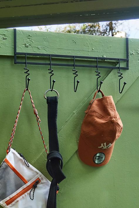 Add a fun storage solution to any small space with this over-the-door hook. Features five hooks with a swirly silhouette, perfect for hanging any towels or outerwear. Over Door Hooks Ideas, Over Door Hooks, Over The Door Hook, Bedroom 2023, Front Hallway, Door Hook, Over The Door Hooks, Hook Rack, Door Hooks