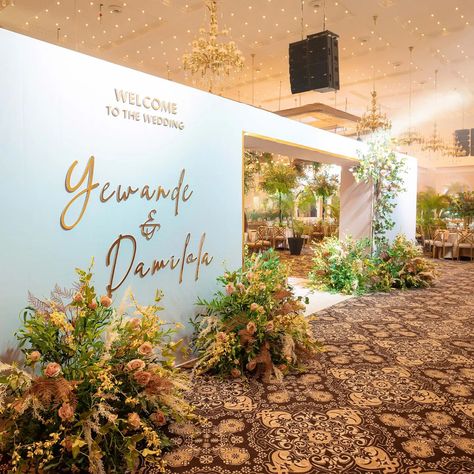 Instagram photo by SARA O Events • 1 October 2021 at 14:11 Event Entrance Arch Design, Event Entrance Arch, Event Entry, Event Booth Design, Reception Stage Decor, Event Entrance, Reception Entrance, Wedding Stage Backdrop, Reception Backdrop