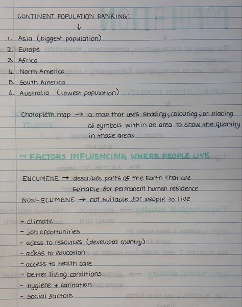 A3 Summary Notes, Ap Human Geography Notes, Live Aesthetic, Homework Tips, Geography Revision, Handwriting Inspo, Geography Notes, Summary Notes, Middle School Survival