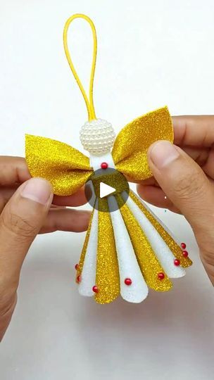 Angel Crafts Christmas, Homemade Angels, Diy Angel Decorations, Christmas Angels To Make, Diy Christmas Angels, Christmas Angel Ornaments Handmade, Christmas Board Decoration, Angels Crafts, Ribbon Angels