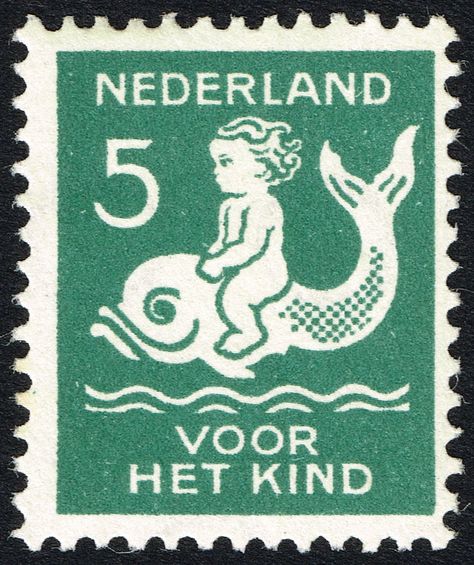 Netherlands, 5 + 3c, 1929 : : semi-postal issue benefiting child welfare; one in a series of four stamps issued, sc# B37-B40. (stamp shown, sc# B38) طوابع بريد, Shark Drawing, Postage Stamp Design, Going Postal, Rare Stamps, Postage Stamp Art, Letter Stamps, Vintage Postage, Post Stamp