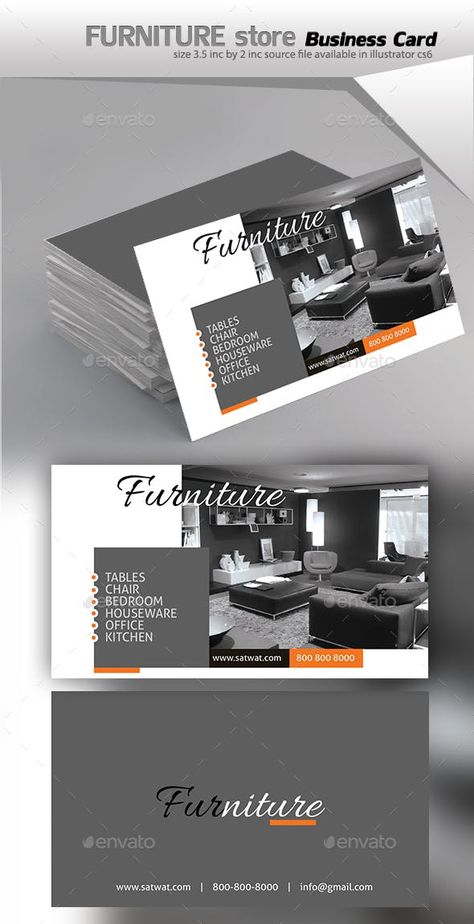 Furniture Business Card - Business Cards Print Templates Interior Visiting Card Design, Bussiness Card Interior Design, Interior Design Business Cards Ideas, Furniture Business Card, Interior Designer Business Card, Sales Kit, Furniture Graphic, Examples Of Business Cards, Furniture Business