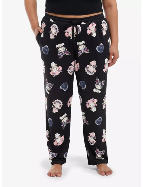 My Melody & Kuromi Cute Party Pajama Pants Plus Size Cutesy Outfit, Plus Size Hot, Right Arrow Icon, Location Icon, My Melody Kuromi, Pants Plus Size, Hello Kitty My Melody, My Melody, Getting Cozy