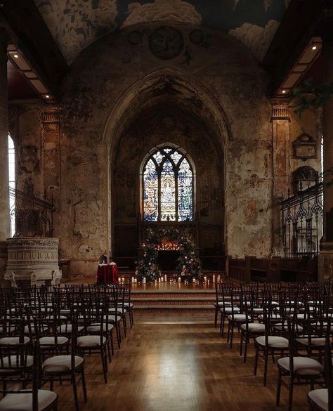 Antique Wedding Ceremony, Historical Venue Wedding, Gothic Venue Wedding, The Mount Without Wedding, Scottish Wedding Ceremony, Goth Wedding Ceremony, Dark Academia Wedding Venue Aesthetic, The Mount Without Bristol, Gothic Chapel Wedding