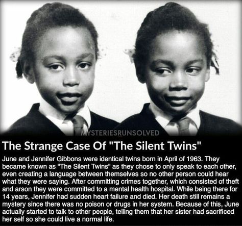 The Silent Twins, Silent Twins, Horror Facts, Scary Horror Stories, Short Creepy Stories, Short Horror Stories, Scary Facts, True Interesting Facts, Interesting Facts About World