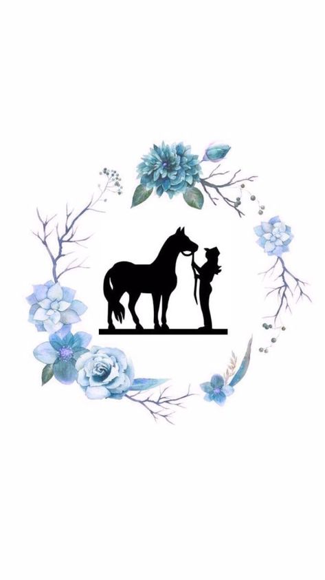 Horse Story, Horse Profile, Horse Wallpaper, Horse Aesthetic, Blue Horse, Girly Drawings, Decoupage Art, Preppy Wallpaper, Widget Icon