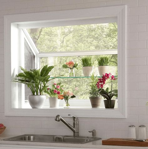 types of windows in your home Kitchen Garden Windows, Garden Window Ideas, Kitchen Garden Window, Greenhouse Windows, Kitchen Bay Window, Kitchen Window Design, Garden Window, Window Projects, Space Kitchen