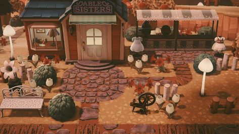 🍄 erica 🍄 on Twitter: "Working on my tucked away shopping area 🍄 #acnh #animalcrossing #cottagecore https://t.co/xvAPQFpTmq" / Twitter Animal Crossing Tailor Shop Ideas, Acnh Tailors Shop Ideas, Able Sisters, Cottagecore Animal Crossing, Acnh Inspiration, Acnh Cottagecore, Island Theme, Store Image, Animal Crossing Pocket Camp