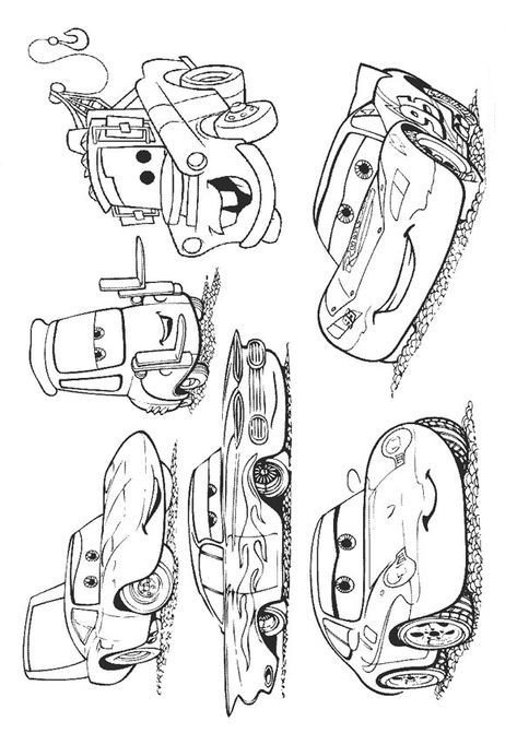 Cars Disney Coloring Pages, Cars Movie Coloring Pages, Disney Cars Drawing, Cars Tattoo Disney, Disney Cars Coloring Pages, Disney Cars Coloring, Lightning Mcqueen Drawing, Coloring Car, Car Coloring Pages