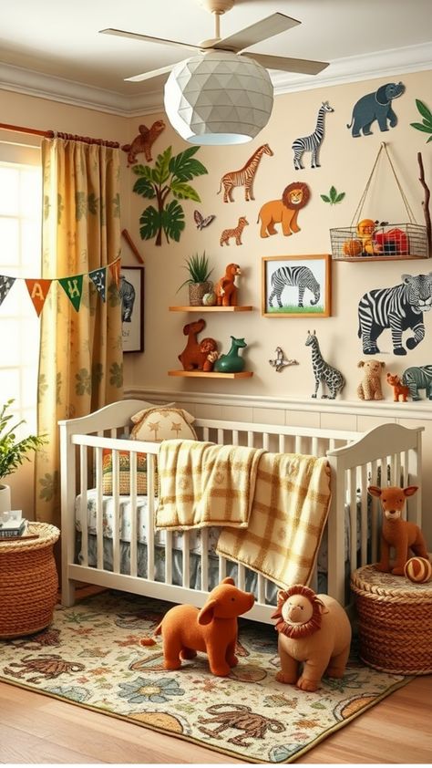 Explore the adorable world of baby boy nursery ideas to create the perfect space for your little one. From charming baby boy nursery themes to clever room ideas, find inspiration to design a cozy and stylish haven for your bundle of joy. Whether you prefer a modern, minimalist look or a whimsical, nature-inspired theme, these baby boy nursery room ideas will help you bring your vision to life. Bright Nursery Ideas Gender Neutral, Bright Green Nursery, Funky Baby Nursery, Colorful Nursery Boy, Colorful Baby Boy Nursery, Gender Neutral Baby Rooms, Unique Nursery Ideas Colorful, Cottagecore Nursery Boy, Baby Boy Nursery Colorful