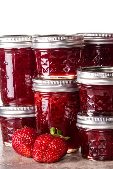 7 Easy Strawberry Jam Recipes - Traditional, All Natural, & Sugar-Free Keto Strawberry Jam Recipe, Sugar Free Strawberry Freezer Jam, Low Sugar Freezer Jam, Sugar Free Strawberry Rhubarb Jam, Sugar Free Jelly Recipes, Sugar Free Jam Recipes For Canning, Sugar Free Freezer Jam, Strawberry Jam Recipes, Low Sugar Strawberry Jam Recipe