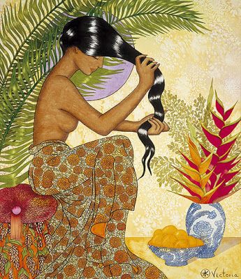 Hawaiian Goddess, Hawaiian Art, Dessin Adorable, Art Collage Wall, Ethereal Art, Spiritual Art, Hair Tips, Salzburg, Funky Art