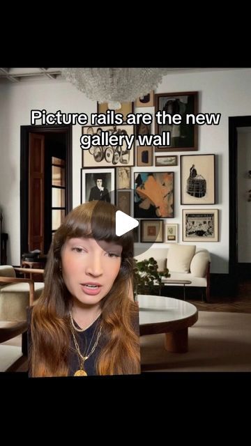 Taylor Migliazzo Simon on Instagram: "Picture rails are the new gallery wall. You heard it here first." Rail Picture Wall, Picture Rail Gallery Wall, Rail Gallery Wall, Gallery Wall Over Couch, Gallery Wall Stairs, Decor Above Couch, Picture Rails, Gallery Wall Staircase, Stair Gallery