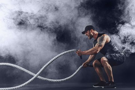 Rope Exercises, Gym Images, Gym Photography, Battle Ropes, Gym Photos, Bodybuilding Supplements, Fitness Photography, Athlete Workout, Do Exercise