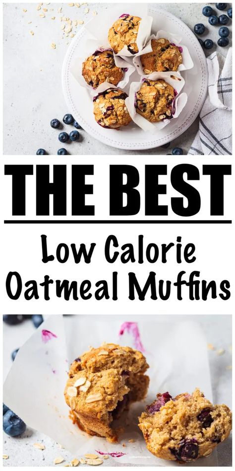 Just 75 Calories 5 Flavors! Low Calorie Oat Muffins, 100 Calorie Muffins, Muffin Batter Recipe, Oat Muffins Healthy, Low Calorie Oatmeal, Low Calorie Muffins, Blueberry Oat Muffins, Oatmeal Muffins Healthy, 500 Calories Recipes