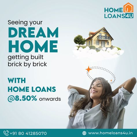 Be assured of securing a housing loan with the lowest possible interest rates with minimal processing charges & easy process at Homeloans4u, your complete loan guide. Bank Loan Ads, Personal Loan Ads Creative, Home Loan Creative Ads, Loan Poster Design, Loan Ads, Posters Layout, Banks Ads, Insurance Ads, Graphic Design Posters Layout