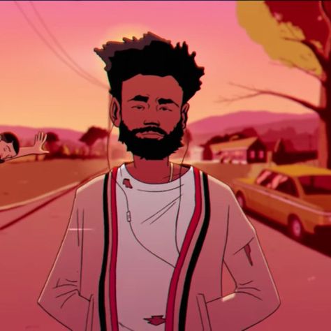 Childish Gambino Lives in a Neighborhood Full of Animated Hip-Hop Stars in "Feels Like Summer" | GQ Feels Like Summer Childish Gambino, Vibes Tumblr, Feels Like Summer, Donald Glover, Childish Gambino, Summer Music, Hip Hop Art, Original Music, Hippie Art