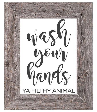 Free Printable Bathroom Signs, Wash Your Hands You Filthy Animal, Printable Bathroom Signs, College Bathroom, Bathroom Improvements, Animal Clinic, Bathroom Printables, Ya Filthy Animal, Filthy Animal