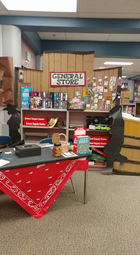 Cowboy School Theme, Wild West School Theme, Western School Theme, Wild West Classroom Theme, Prize Booth, Western Theme Book Fair, Western Classroom Transformation, Wild West Book Fair, Scholastic Book Fair Themes 2022