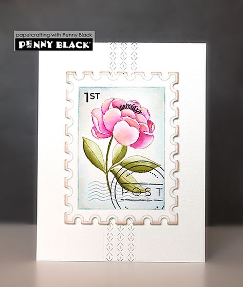 Penny Black Design, Stamp Frame, Penny Black Cards, Penny Black Stamps, Post Stamp, Marianne Design, Penny Black, Card Sketches, Postage Stamp