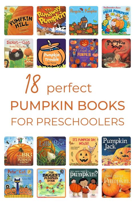 18 perfect pumpkin books for preschoolers: Some of our favorite Fall titles, along with a free printable book checklist for the library. Pumpkin Story, Pumpkin Books, Fun Pumpkins, Book Haul, Fallen Book, Organized Mom, Lifestyle Blogs, Preschool Books, Printable Books