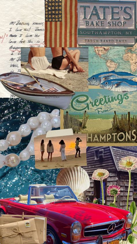 #hamptons #longisland #newyork #summer #letters #vintage #oldmoney #beach #ocean #moodboard #aesthetic #collage #myfirstshuffle Ocean Moodboard, Letters Vintage, Moodboard Aesthetic, Bake Shop, Aesthetic Collage, Freshly Baked, Southampton, Coastal Living, Long Island