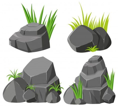 Drawing Rocks, 카드 디자인, Christmas Graphics, Cartoon Background, Landscape Drawings, Rock Design, Environment Concept Art, Background Illustration, Animal Birthday