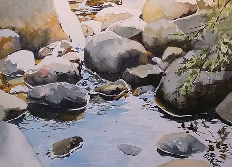 Transparent Watercolor, Watercolor Landscapes, Watercolor Beginner, Watercolor Water, Art Basics, Watercolor Tips, Artist Working, Art Society, 수채화 그림