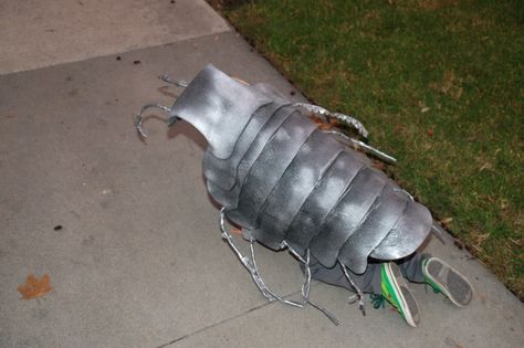 Children's Halloween costume.  Homemade Roly-Poly Isopod Costume, Rolly Polly Costume, Roly Poly Costume, Halloween Costume Homemade, Costume Homemade, Childrens Halloween Costumes, Rolly Polly, Bug Costume, Roly Poly